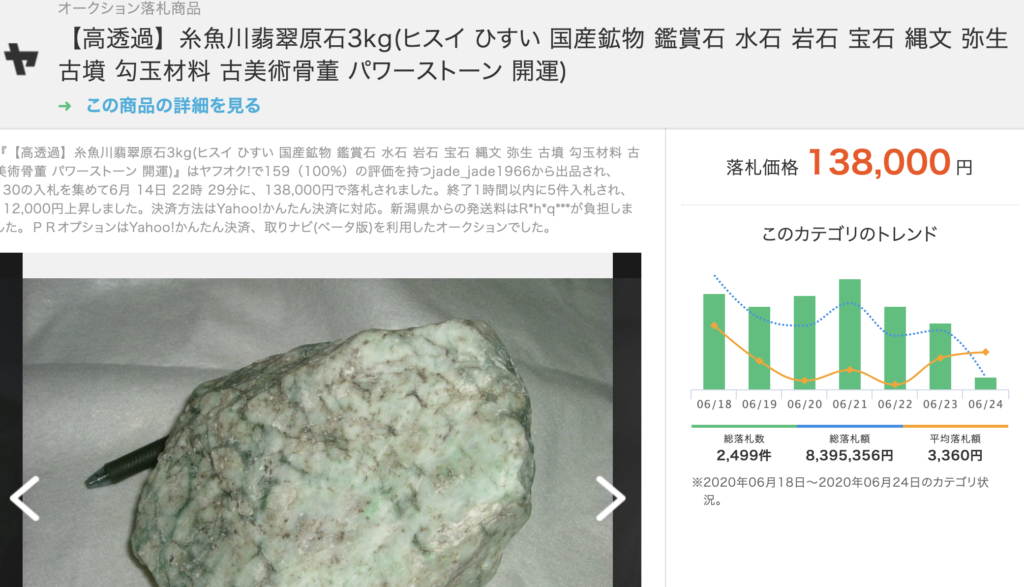 新潟1.5tのヒスイ原石に価値はあるのか？３kgで１３万！？ | have a 